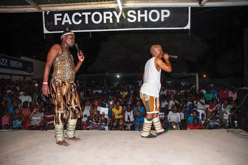 Ditiro and Tsankane at Jazz Brew Cafe in Ramotswa PIC: THALEFANG CHARLES