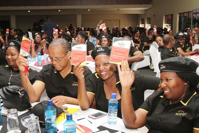 BOPEU members at the recent Palapye congress