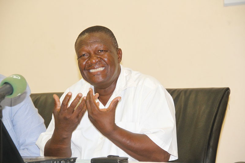 Tsietsi Kebualemang giving speech during professional boxing association of Botswana AGM.PIC: KENNEDY RAMOKONE