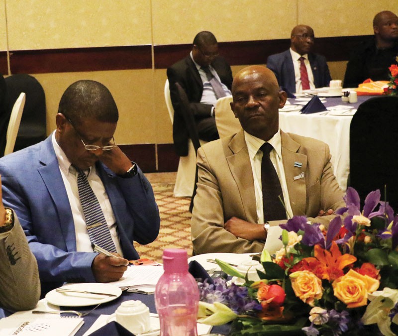 BOCODOL-Tau and Mooko at the strategy launch.PIC: KAGISO ONKATSWITSE