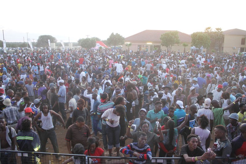 Beer lovers enjoying music at a festival