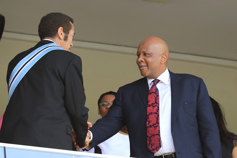 Khama and King Letsie of Lesotho at BOT50 celebrations last week. PIC. THALEFANG CHARLES
