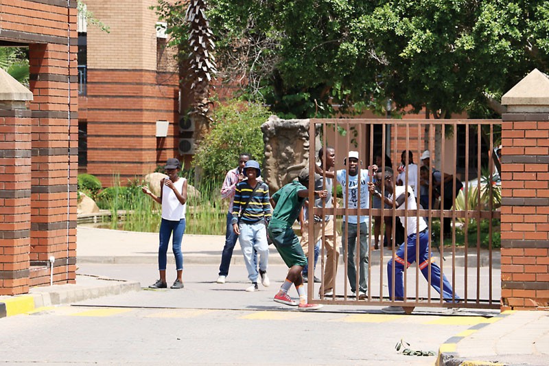UB students on strike