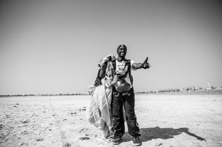Makaya after a jump at the Makgadikgadi Epic PIC: THALEFANG CHARLES