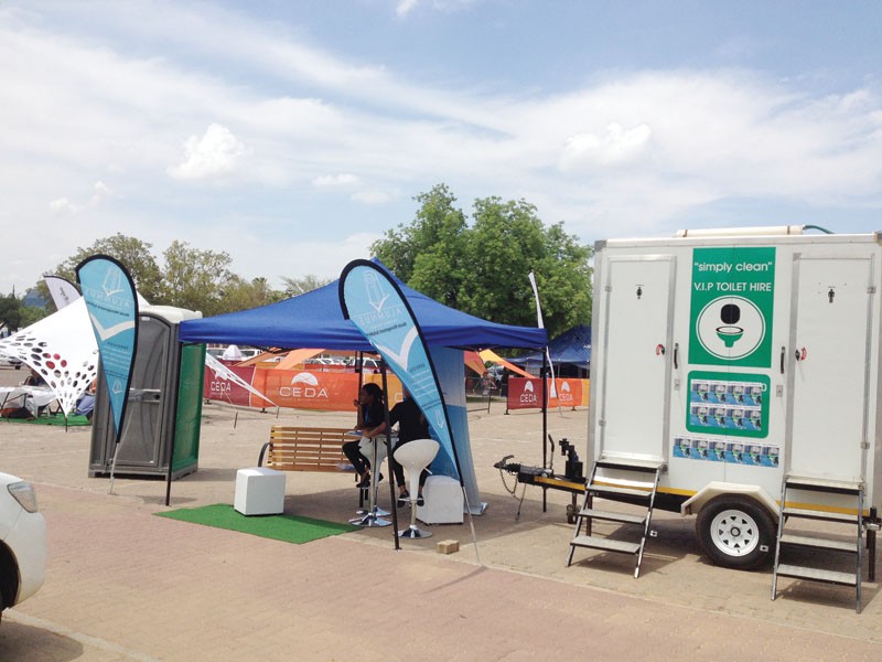 One of Kabelo Moilwa's portable toilets