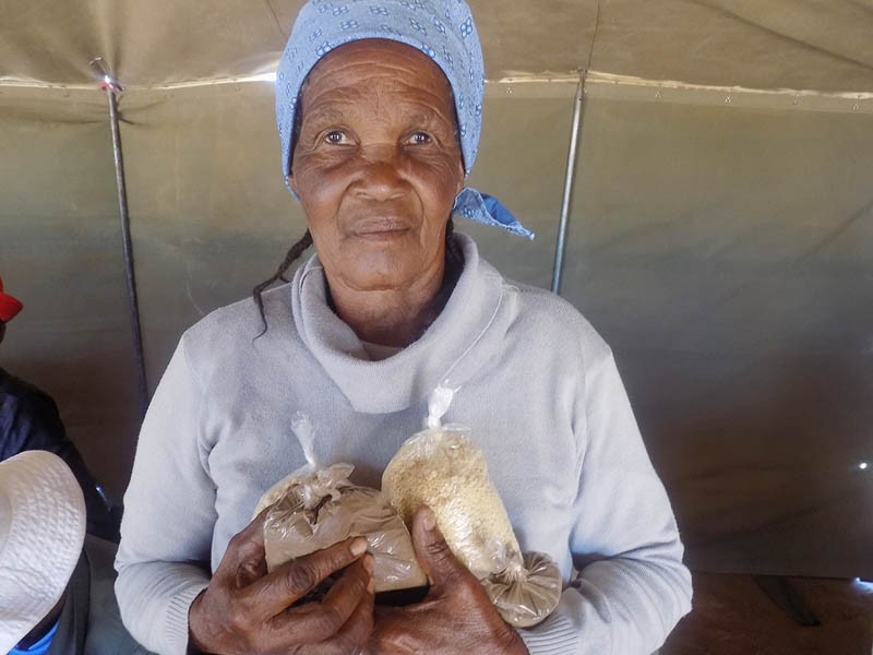 Septuagenarian, Tshepo Tokong is one of the beneficiaries of government's poverty eradication 