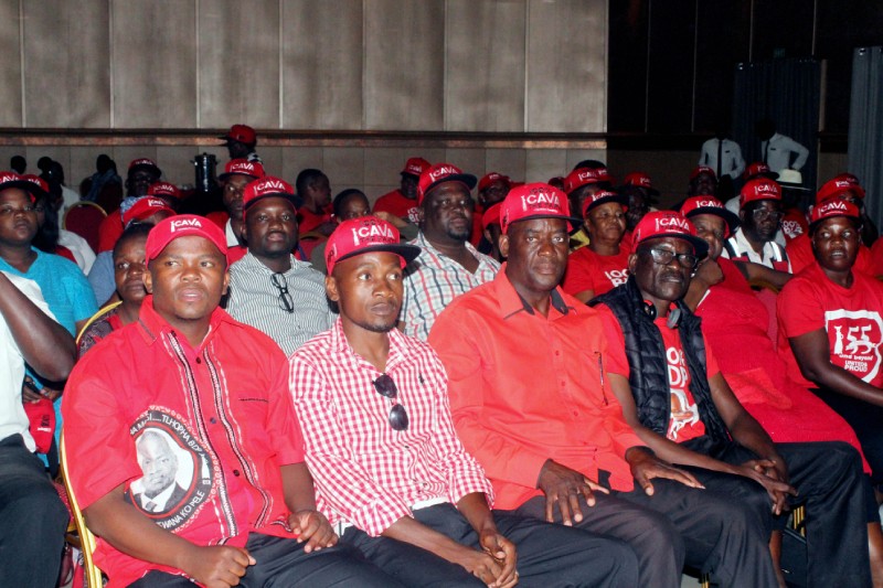 BDP Francistown region members addresed party President Mokgweetsi Eric Masisi PIC: KEOAGILE BONANG
