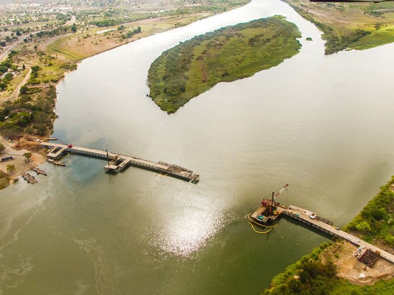 Kazungula bridge construction site PIC. THALEFANG CHARLES