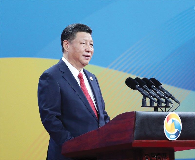 Chinese President Xi Jinping delivers a keynote speech at the opening ceremony of the Belt and Road Forum (BRF) for International Cooperation in Beijing, capital of China, May 14, 2017 PIC: XINHUA/MA ZHANCHENG