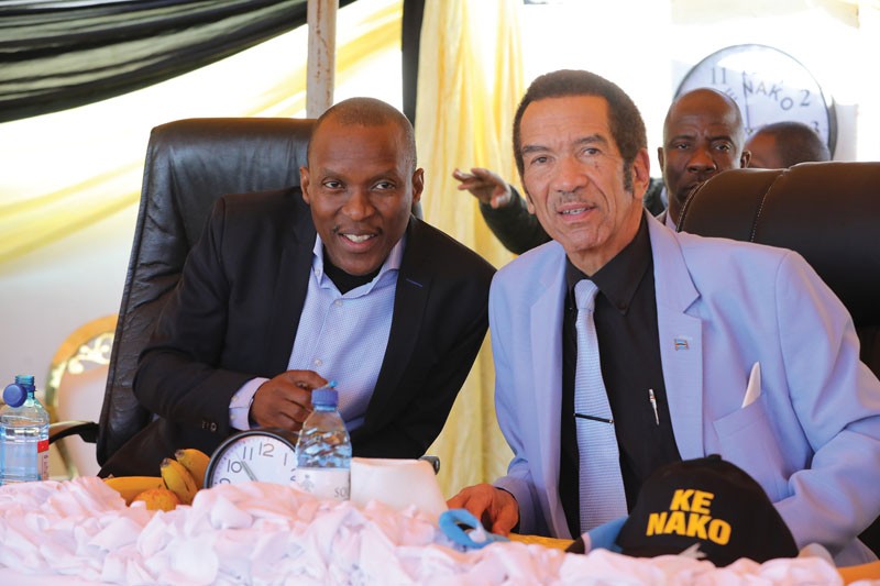Khama and Butale at BPF launch PIC: THALEFANG CHARLES