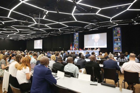 Delegates at the closing of CITES CoP18 earlier this week PIC: CITES