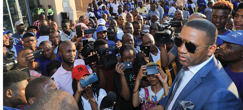 UDC president Duma Boko addressing the media PIC: THALEFANG CHARLES