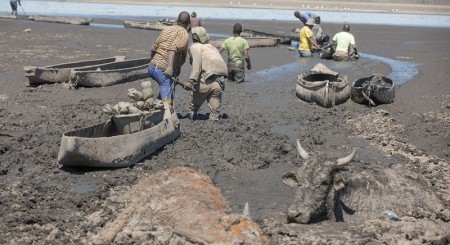 Lake Ngami is dying again, but fishermen are reaping the last value available PIC: THALEFANG CHARLES