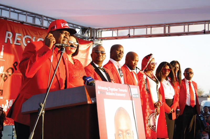 President Masisi at a BDP rally PIC. PHATSIMO KAPENG