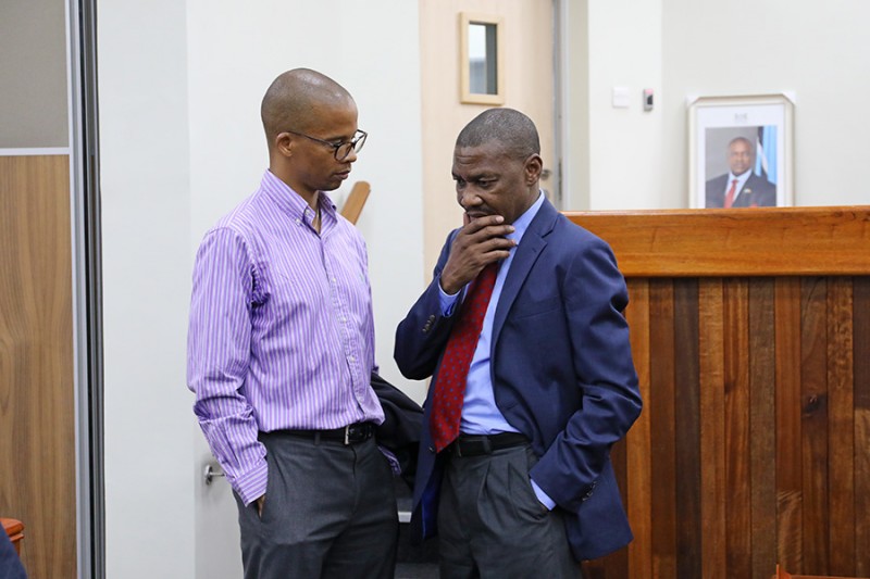 Kebonang with his lawyer Mack PIC. THALEFANG CHARLES