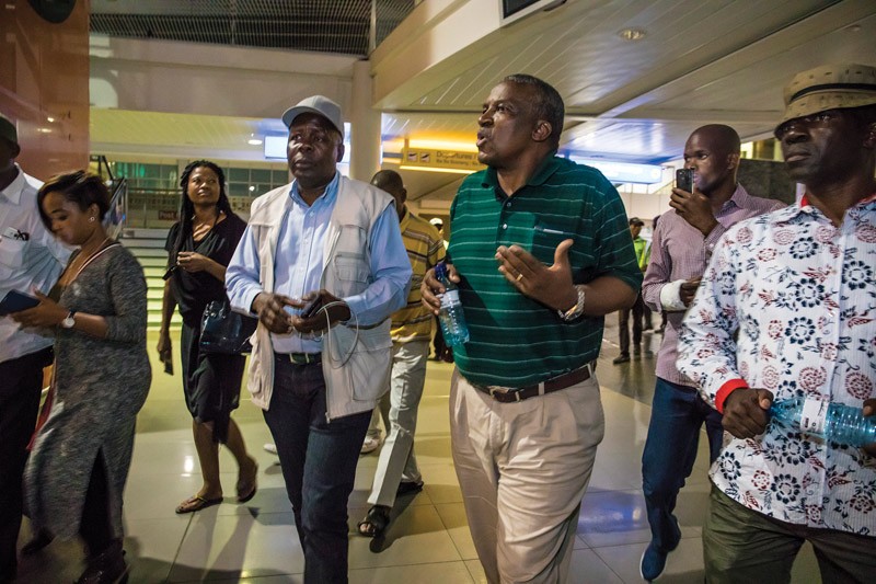 What have I done. Kgosi pleading during the arrest PIC: THALEFANG CHARLES