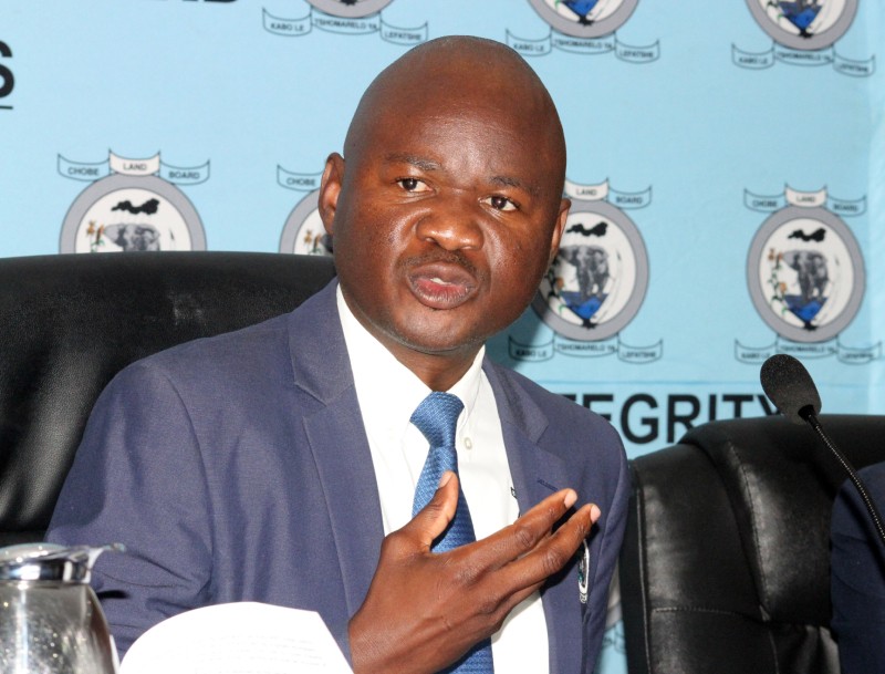 Board chairman of Chobe land board Johane Chenjekwa during the press briefing in Francistown PIC: KEOAGILE BONANG