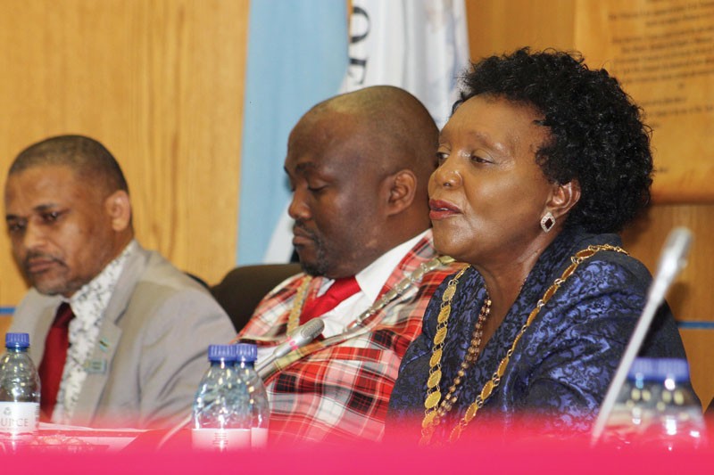Francistown City Mayor Slyvia Muzila chairing the full council meeting PIC: KEAOGILE BONANG