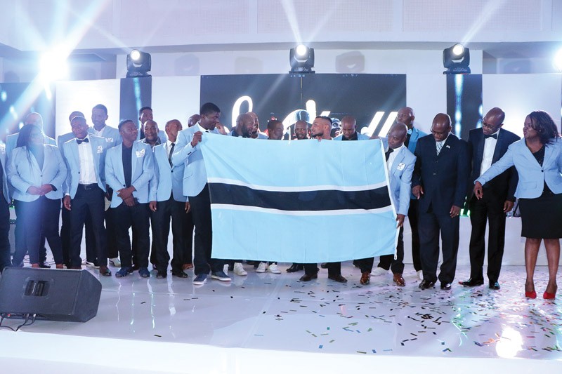 The national softball side during a send off ceremony PIC: KENNEDY RAMOKONE