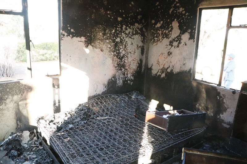 Inside of Tsie family burnt house PIC: MORERI SEJAKGOMO