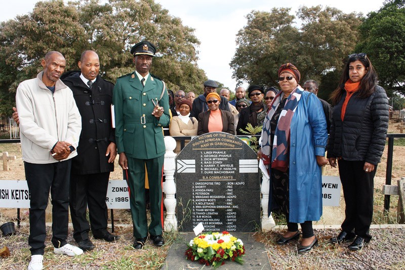 ASABO visited the resting place of operation Placksy victims PIC: KARABO KGOSI
