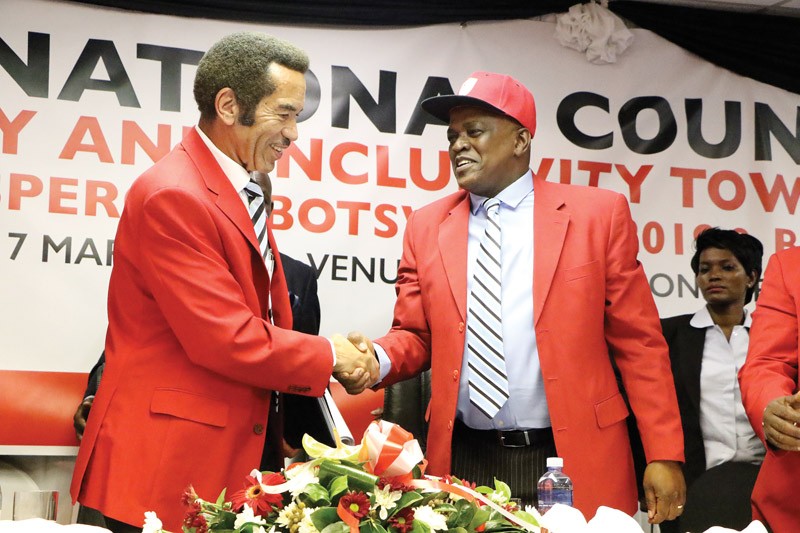 Ian Khama and Mokgweetsi Masisi PIC: MORERI SEJAKGOMO