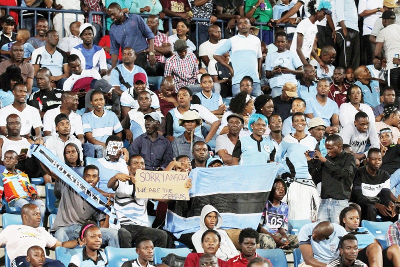 Zebras fans in Francistown have stayed loyal to the team PIC: KEOAGILE BONANG