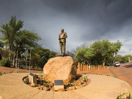 Khama's statue in front of Parliament PIC: THALEFANG CHARLES