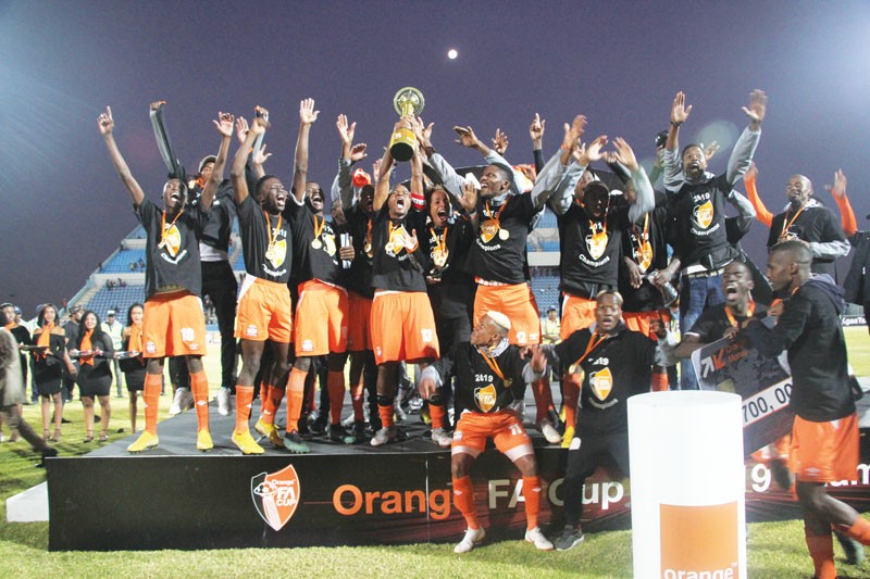 Orapa United lifted the Orange FA Cup after beating Rollers. PIC: KEOAGILE BONANG