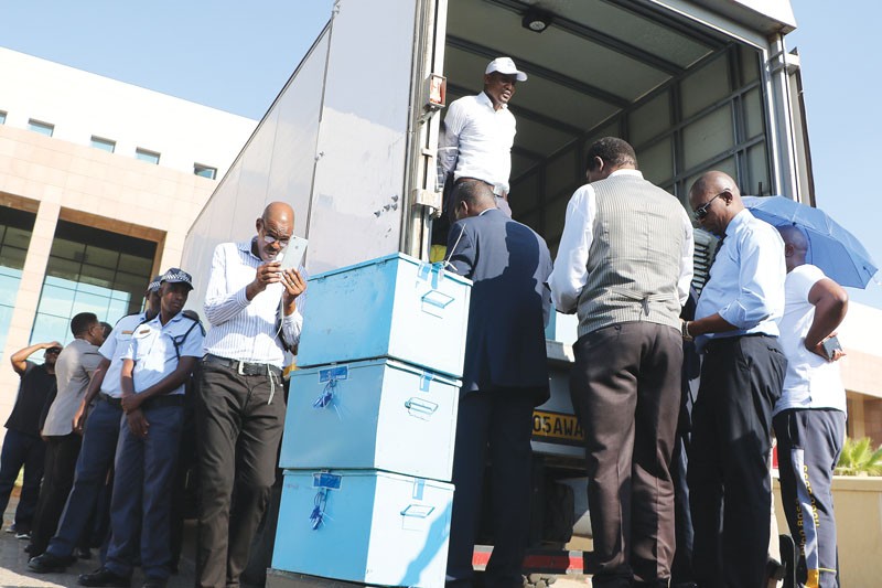 Gantsi District parked at the High Court. PIC: KENNEDY RAMOKONE