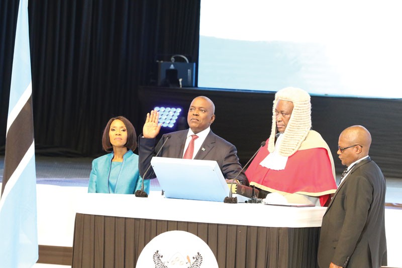 President Mokgweetsi Masisi inaguration. PIC: MORERI SEJAKGOMO