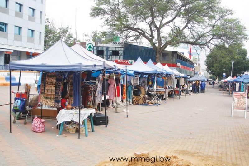 Hardest hit. Street vendors in Main Mall. PIC PHATSIMO KAPENG