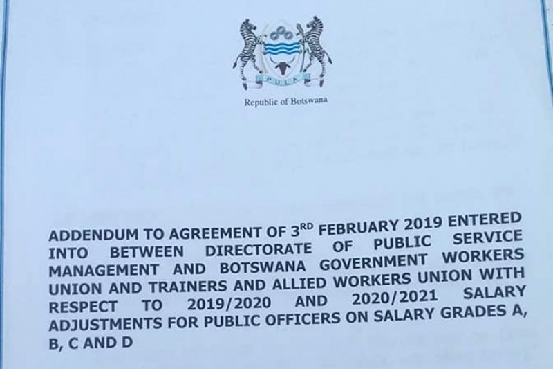 BOGOWU/TAWU deal to defer public servants salaries increment