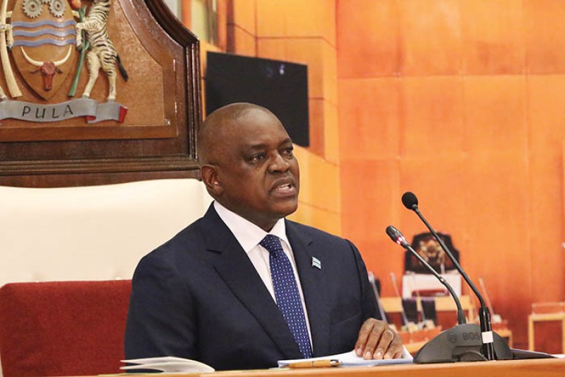 President Masisi delivering SONA PIC: PHATSIMO KAPENG