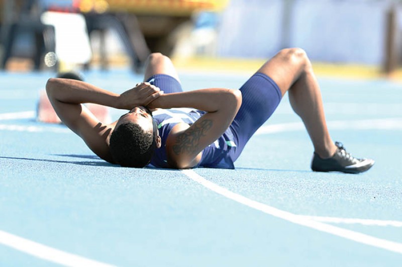 Sprinter, Karabo Sibanda pulled out of the weekend action because of a hamstring injury PIC: KENNEDY RAMOKONE